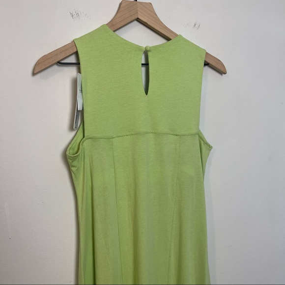 NEW SOFT SURROUNDINGS- Duvall Sleeveless Midi Dress Margarita Green - Picture 7 of 10